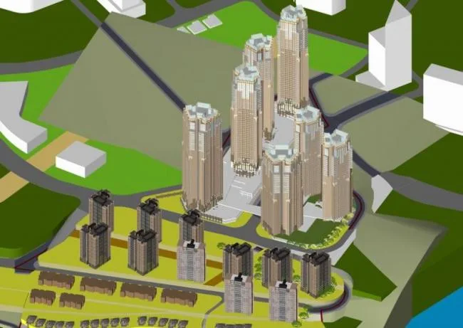 Sketchup Residential Model | Super high-rise residential building, modern style, residential architecture
