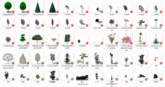 Sketchup Material Model | Landscape Plant Model Material Component
