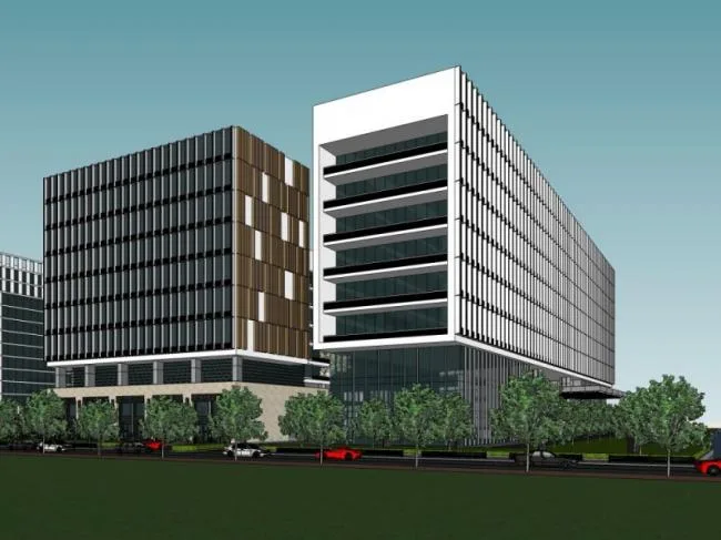 Sketchup Complex Model | Multi story Commercial Complex, Modern Style