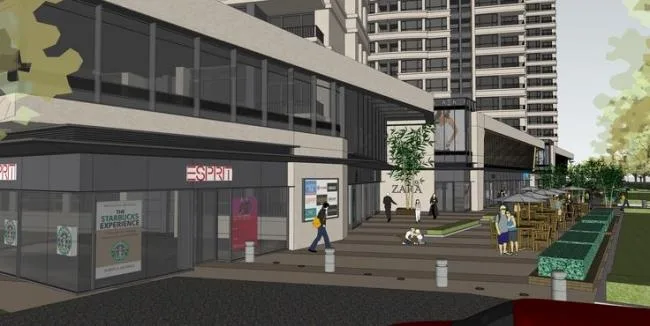 Sketchup Residential Model | High rise residential, ground floor commercial, modern style, residential building