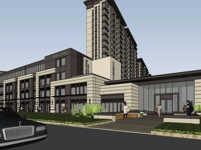 Sketchup Business Model | Multi story Commercial Street, Classical Style