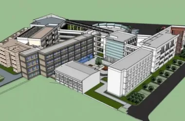Changjiang University College of Arts: Modern Multi-Story School Model in SketchUp-BIM WORLD