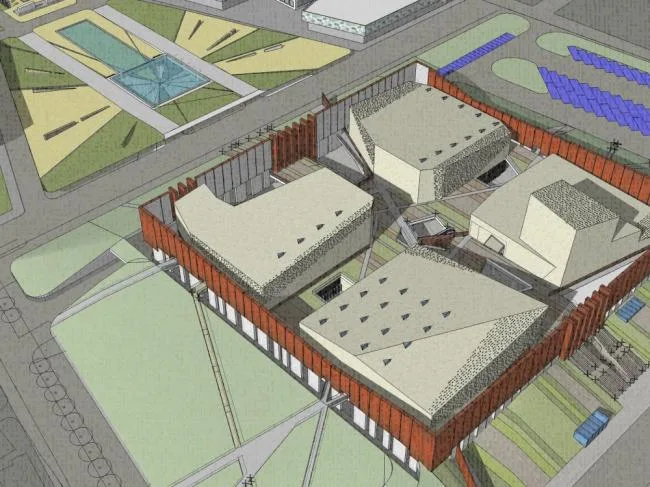 Sketchup Cultural Model | Multi story Museum, Cultural Architecture, Modern Style
