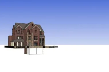 SketchUp Villa Model: Stacked British Classical Style Design-BIM WORLD