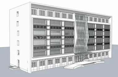 Modern Multi-Story Hospital Model in SketchUp for Medical and Public Buildings-BIM WORLD