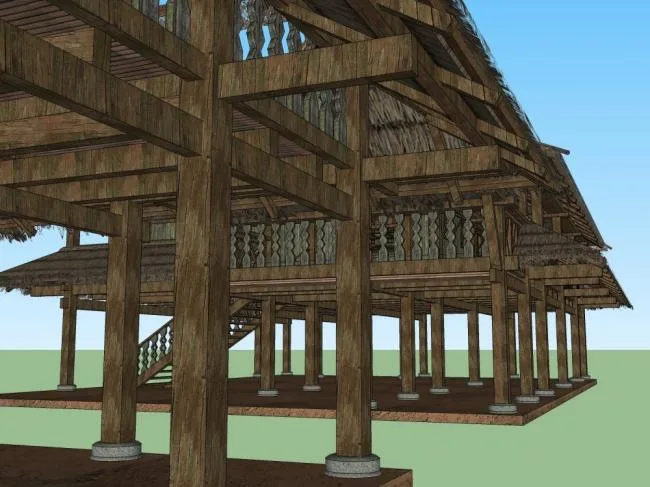 Sketchup Hotel Model | Homestay, Hotel, Ethnic Style