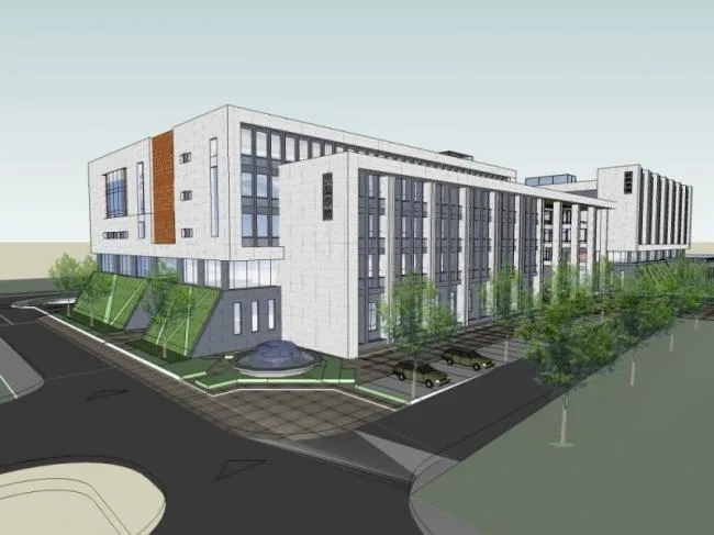 Sketchup School Model | Multi story University Campus, Educational Architecture, Modern Style