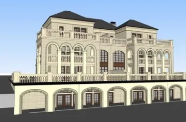 Classical Twin Villa Model in SketchUp-BIM WORLD