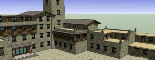 Sketchup Hotel Model | Multi story Hotel, Modern Style