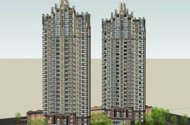 SketchUp Residential Models: High-Rise Buildings in Classical Style-BIM WORLD