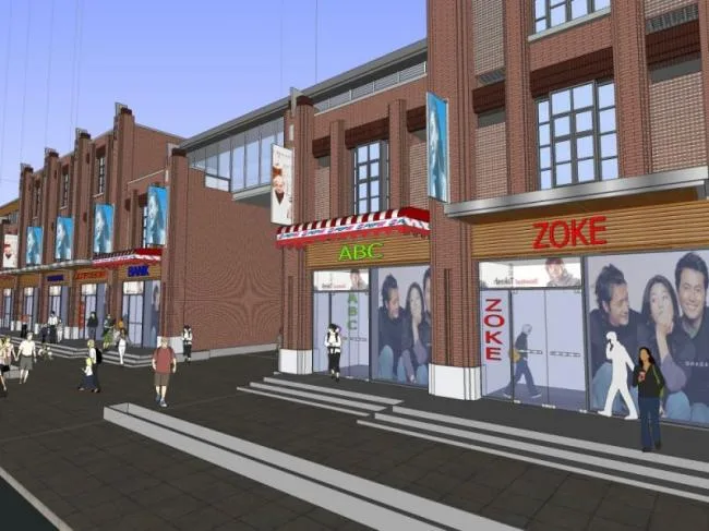 Sketchup Business Model | Multi story Commercial Street, European Style