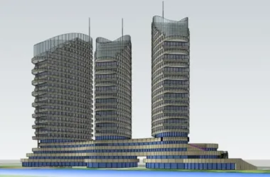 SketchUp Complex Model: Multi-Story Modern Commercial and Residential Building-BIM WORLD