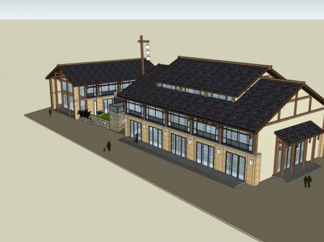 Sketchup Business Model | Clubhouse, Modern Chinese Style