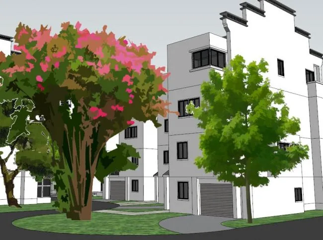 Sketchup Villa Model | Huizhou Villa Area, Classical Style