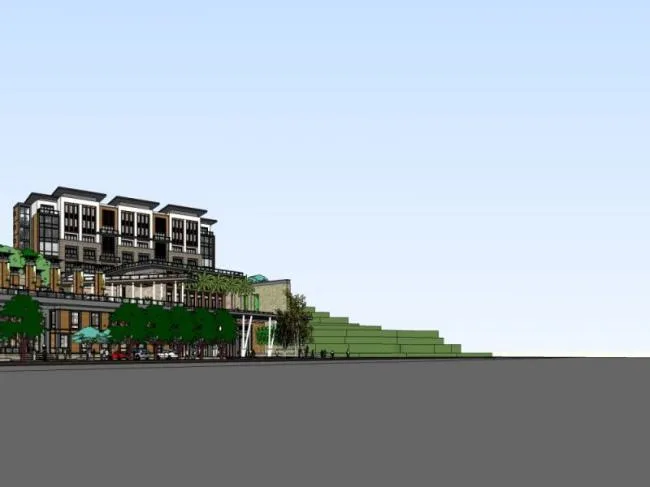 Sketchup Hotel Model | Mountain Hotel, Classical Style