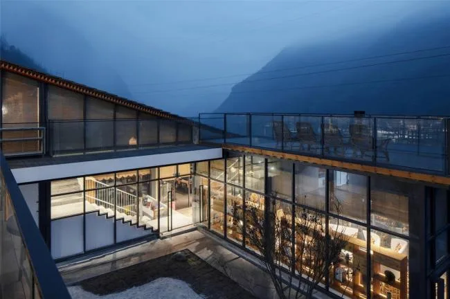 BIM architecture | Adjacent to the canyon, integrated into the settlement: Heizhugou Zen Inn Boutique Hotel Reception Center/Research Building Architectural Design