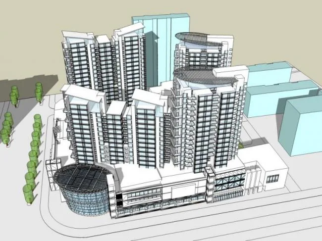 Modern High-Rise Hotel Model in SketchUp