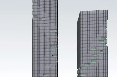 Modern High-Rise Office Building Model in SketchUp-BIM WORLD