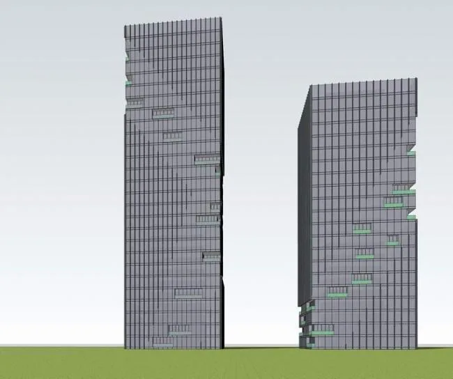 Modern High-Rise Office Building Model in SketchUp