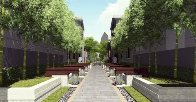 Sketchup Villa Model | Villa Cluster, Row Villa, Oriental Neoclassical, Chinese Style