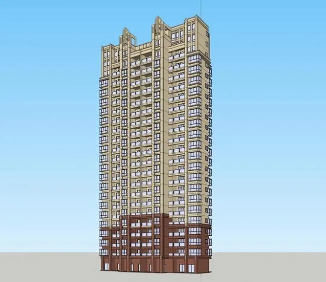 Sketchup Residential Model | High rise Residential Buildings, Neoclassical Style, Residential Buildings