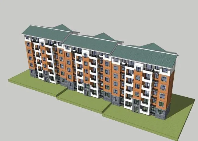 SketchUp Residential Model: Multi-Story Home in Modern Chinese Style