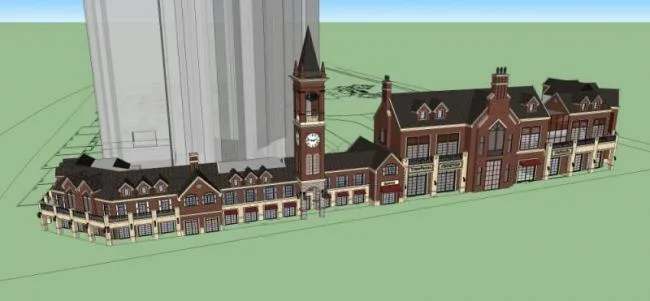 Sketchup Business Model | Commercial Street, British Style, Classical
