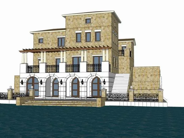 Classical Garden Villa Model in SketchUp