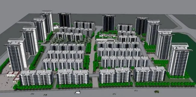 Sketchup Residential Model | High rise Residential Complex, High rise Residential, Modern Style