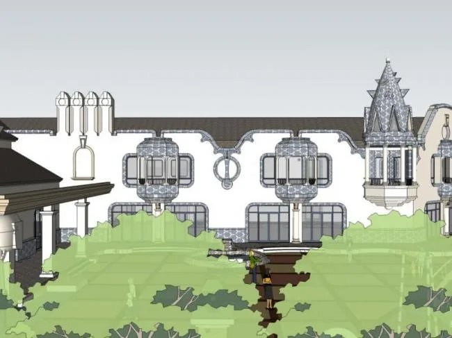 Sketchup School Model | Multi story Kindergarten, Campus Educational Architecture, Classical Style
