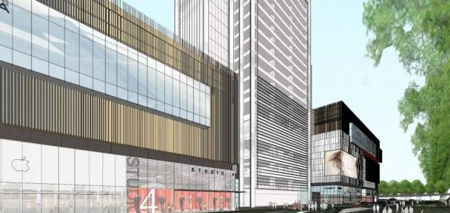 SketchUp Model of a Modern Super High-Rise Commercial and Office Complex