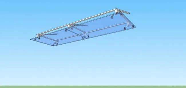 Sketchup Material Model | Architectural Components, Glass Canopy, Modern Style