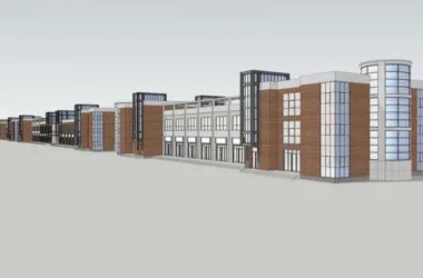 SketchUp Business Model: Modern Multi-Story Commercial Street Design-BIM WORLD
