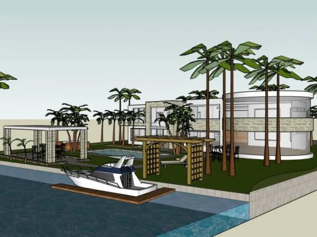 Sketchup Villa Model | Solo Villa, Modern Style