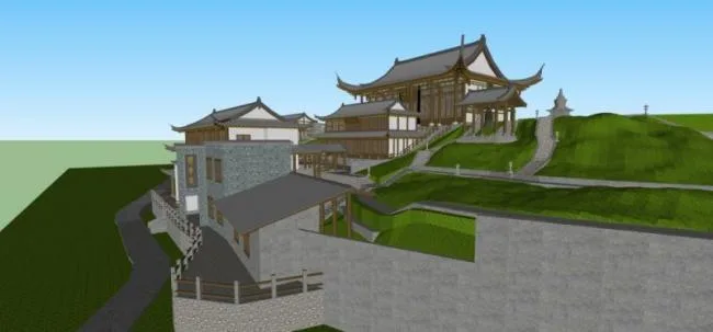 Sketchup Ancient Architecture Model | Multi story Temple, Ancient Temple, Ancient Architecture, Chinese Style