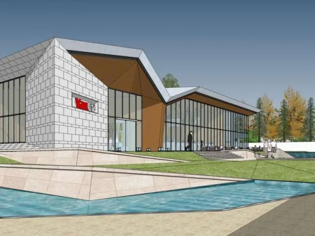 Sketchup Business Model | Multi story Sales Office, Modern Style