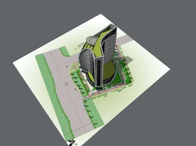 Sketchup Office Model | High rise Office Building, Modern Style