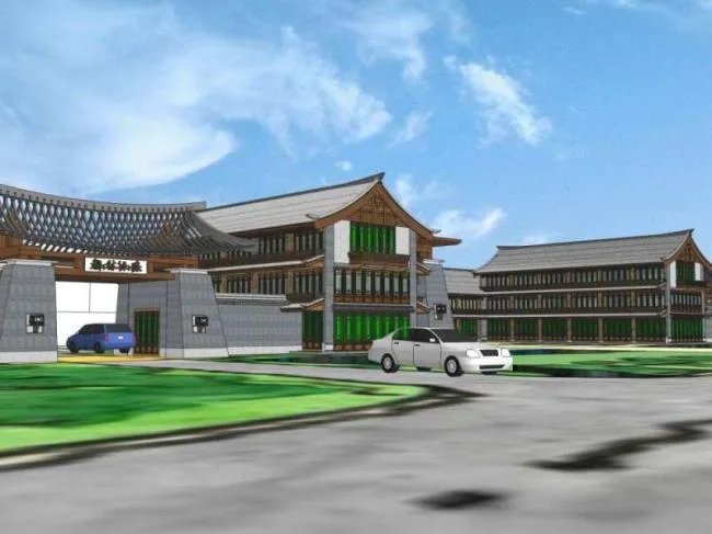 Sketchup Business Model | Business District Gate Design, Chinese Classical Style