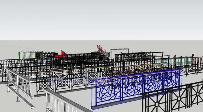 Sketchup Material Model | Railing