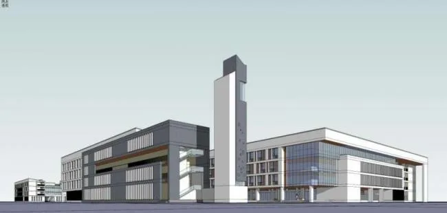 Sketchup School Model | Multi story School, Campus Educational Architecture, Modern Style
