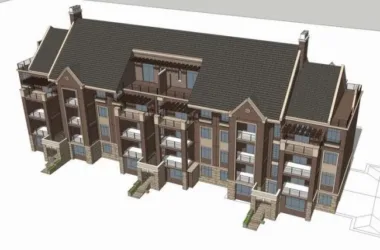 British Classical Stacked Villa Model in SketchUp-BIM WORLD