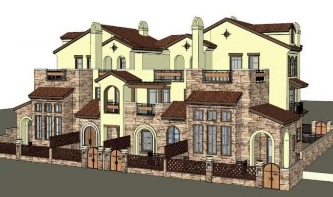 Sketchup Residential Model | Garden House, Classical Style