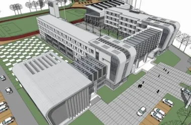Modern Multi-Story Elementary School Design | SketchUp Campus Architecture Model-BIM WORLD
