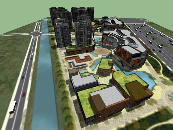 Sketchup Complex Model | Multi story High rise Complex Office, Commercial Clubhouse, Modern Style