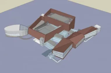SketchUp Cultural Model: Modern Multi-Story Grand Theater and Cinema Architecture-BIM WORLD