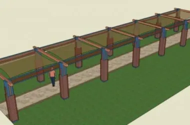 SketchUp Material Models: Modern Corridor Landscape Components-BIM WORLD