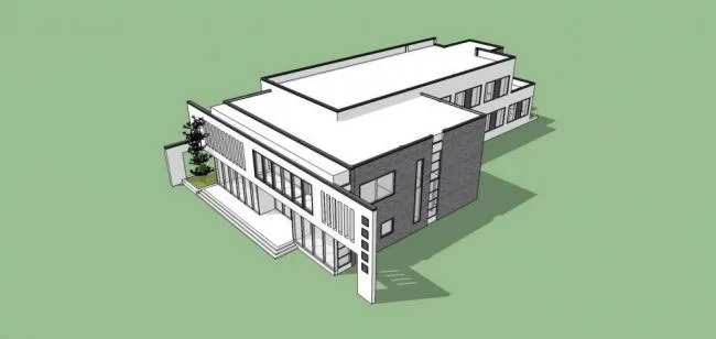 Sketchup Business Model | Multi story Clubhouse, Commercial Building, New Chinese Style