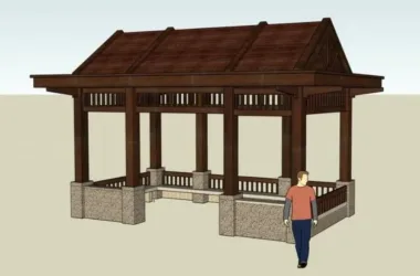 SketchUp Models: Pavilions, Landscapes, and Leisure Designs-BIM WORLD