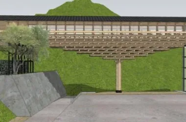 SketchUp Cultural Model: Wooden Bridge Museum Featuring Traditional Chinese Architecture-BIM WORLD