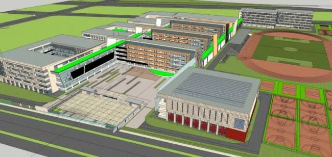 Sketchup School Model | Multi story School, Campus Educational Architecture, Modern Style